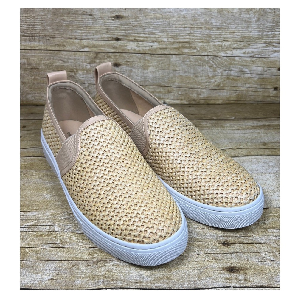 Easy Spirit Livia  Slip On Sneaker Womens 9M Natural New Woven Casual